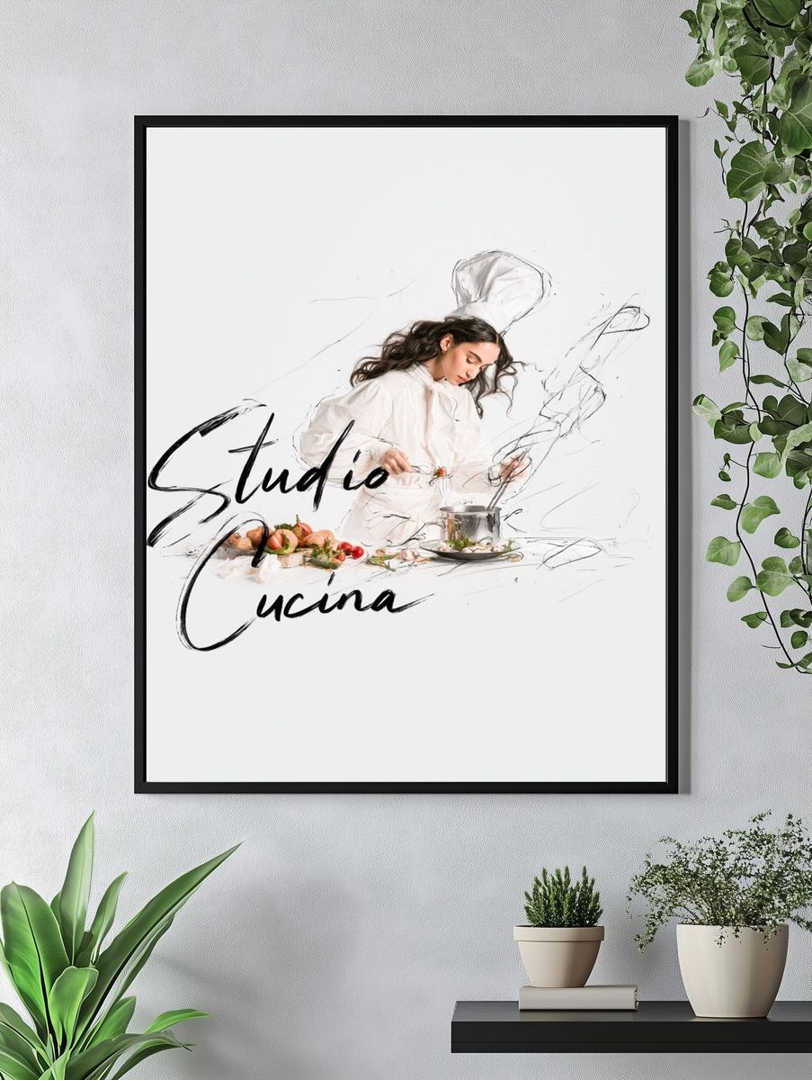 Studio Cucina Typography Poster. — room view 4