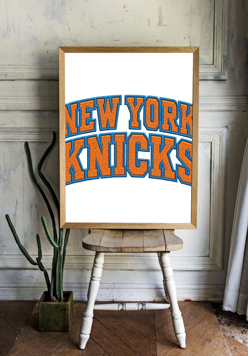 New York Knicks Typography Poster. room preview