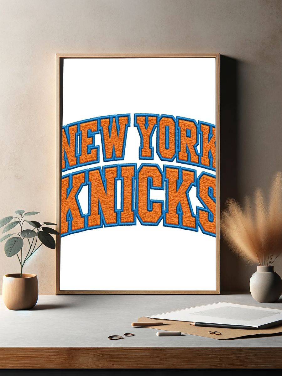 New York Knicks Typography Poster. — room view 2