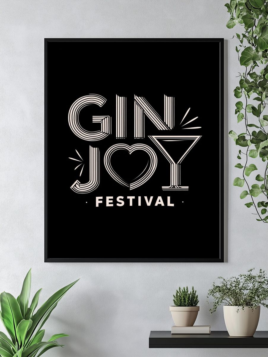 Gin Joy Festival Typography Poster. — room view 4