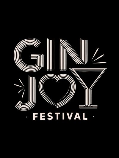 Gin Joy Festival Typography Poster.