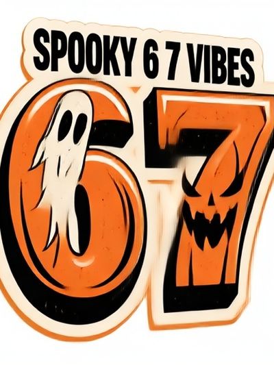 Spooky 67 Vibes Typography Poster. poster