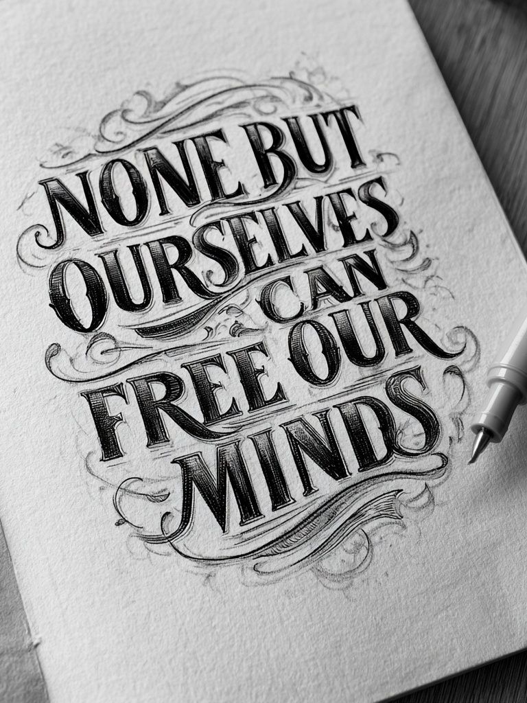None But Ourselves Typography Poster. poster — typography art