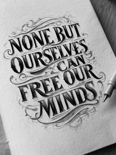 None But Ourselves Typography Poster. poster