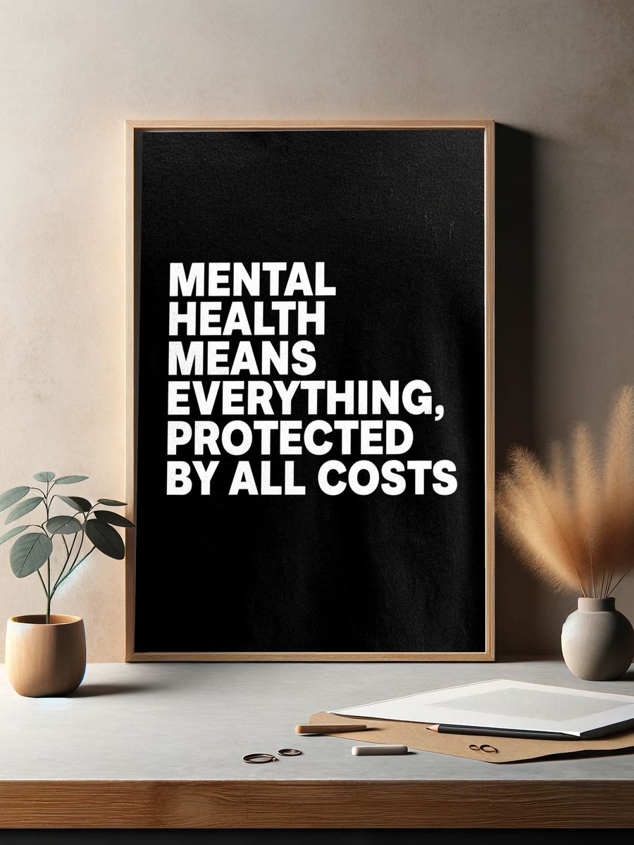 Mental Health Typography Poster. — room view 2