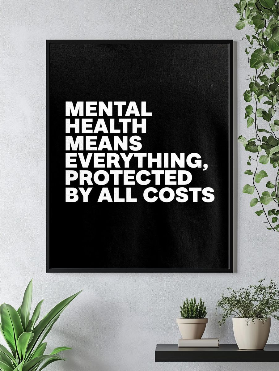 Mental Health Typography Poster. — room view 4