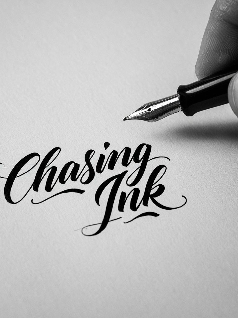 Chasing Ink Typography Poster. poster detail