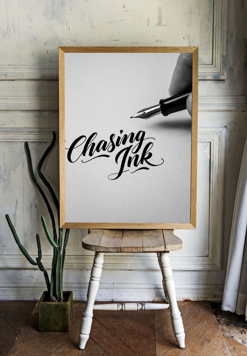 Chasing Ink Typography Poster. — room view 1