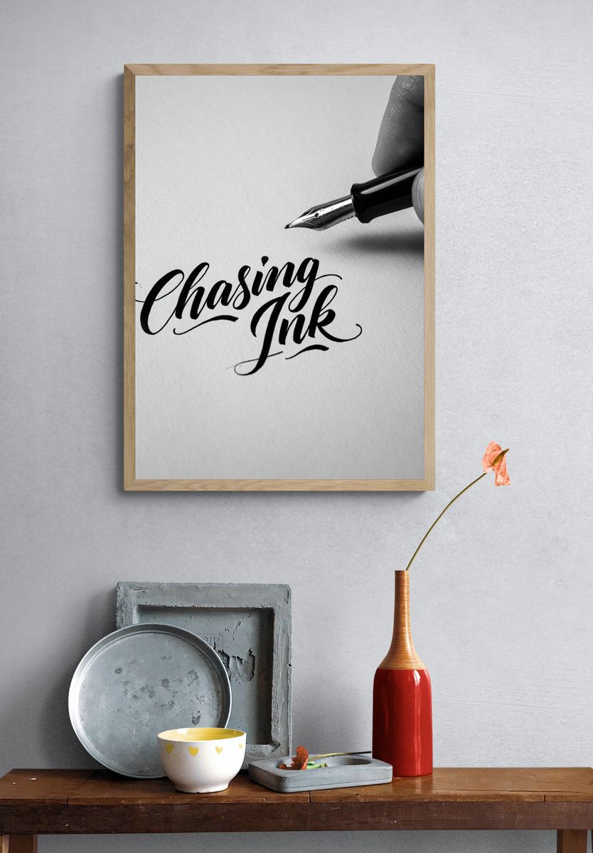 Chasing Ink Typography Poster. — room view 3