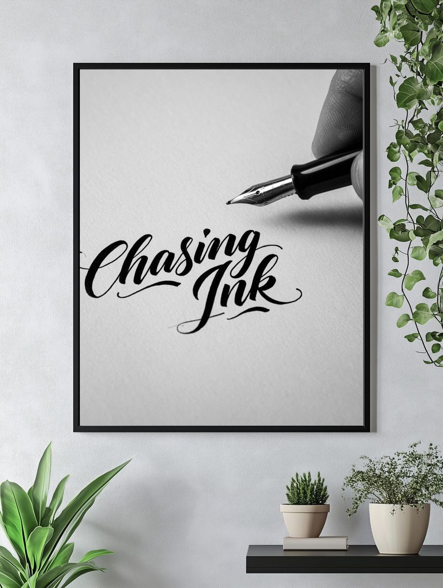 Chasing Ink Typography Poster. — room view 4