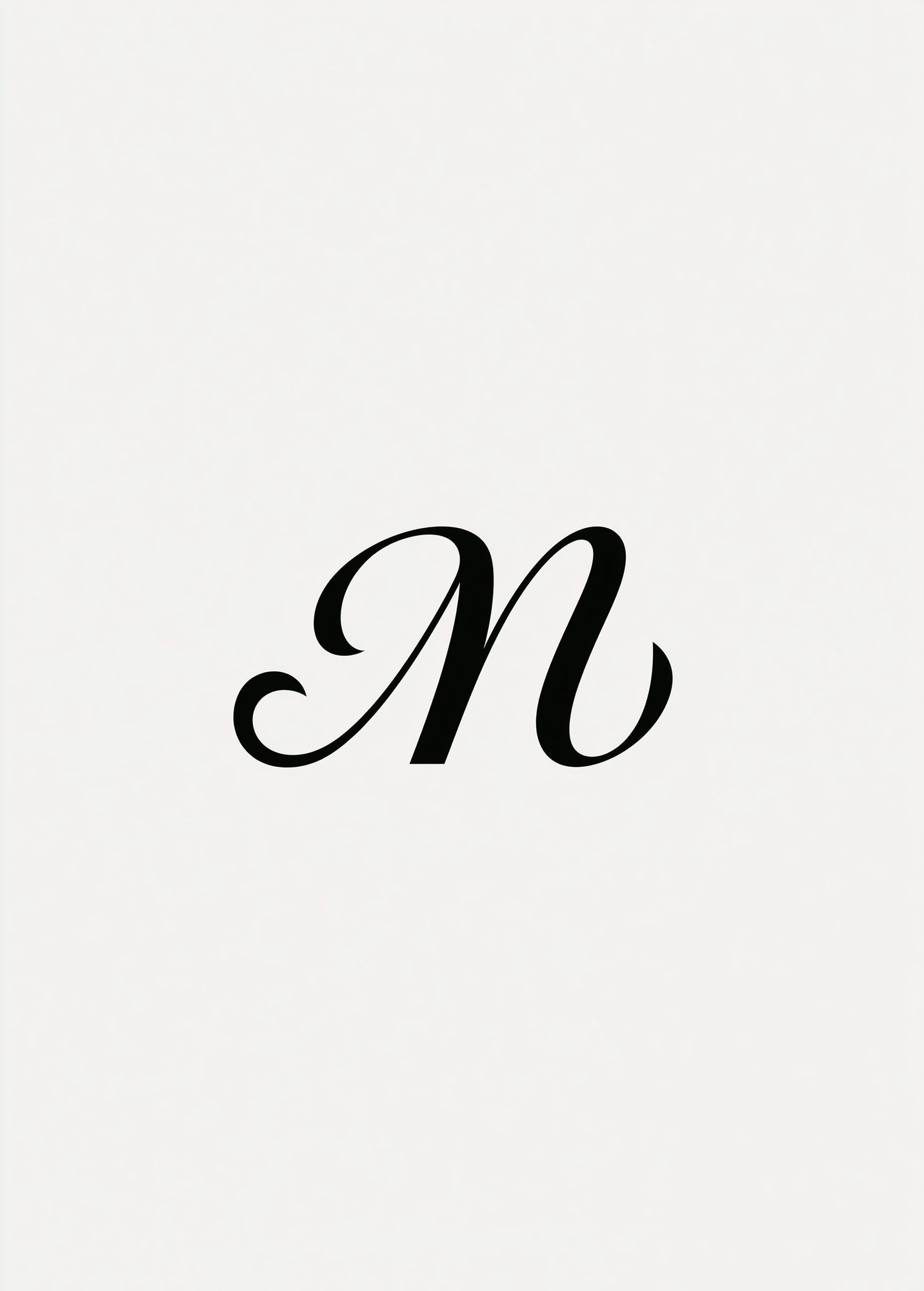 Letter N Typography Poster. poster — typography art