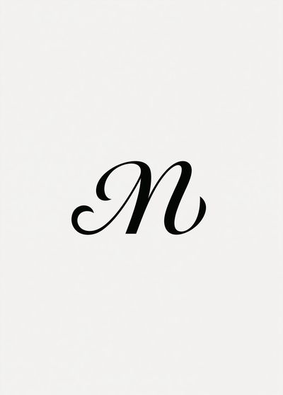 Letter N Typography Poster. poster