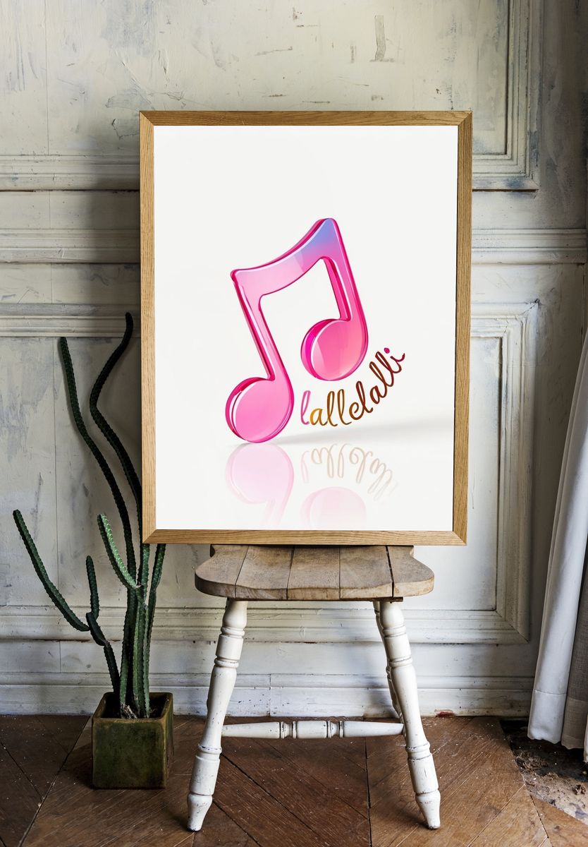 Lalelalli Music Typography Poster. — room view 1