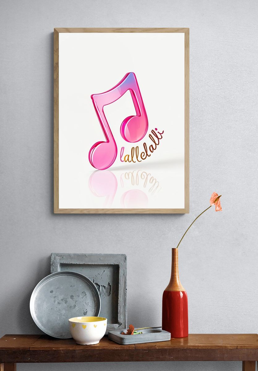 Lalelalli Music Typography Poster. — room view 3