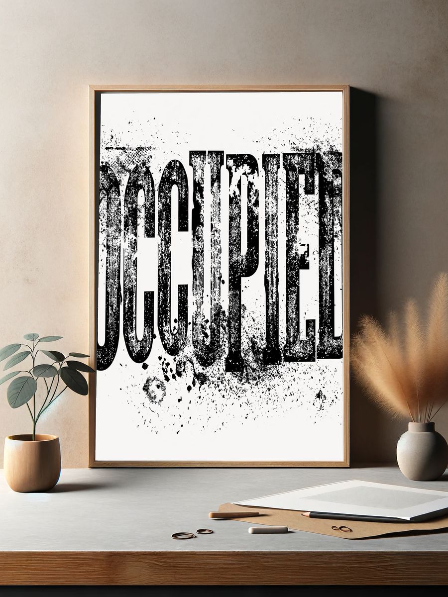 Censored Grunge Typography Poster. — room view 2