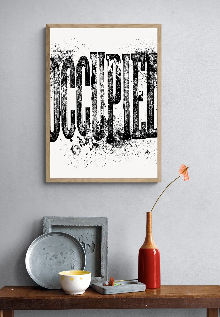 Censored Grunge Typography Poster. — room view 3