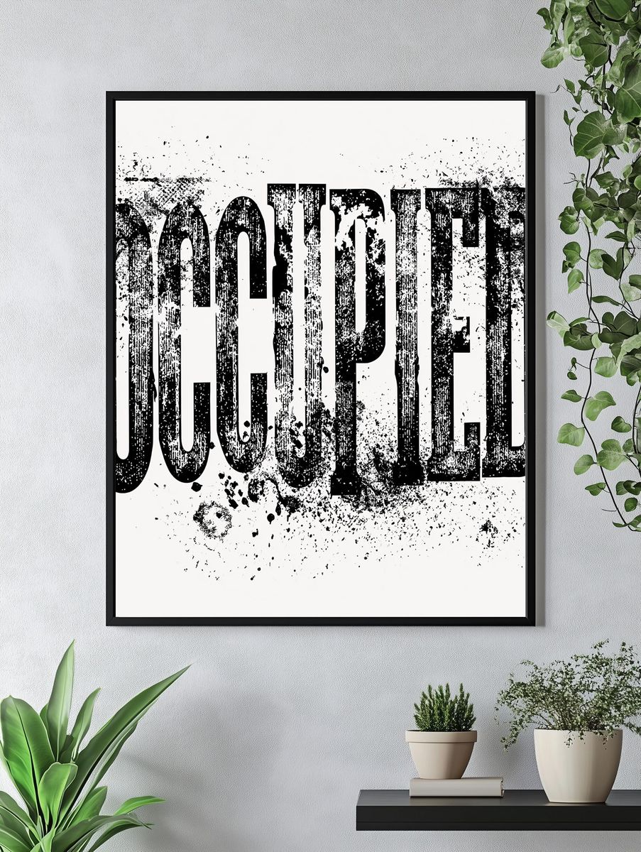 Censored Grunge Typography Poster. — room view 4
