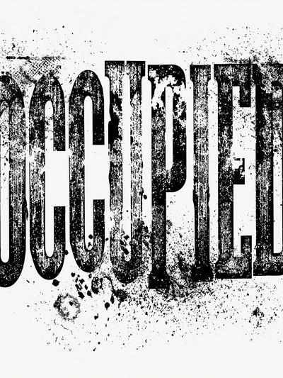 Censored Grunge Typography Poster. poster