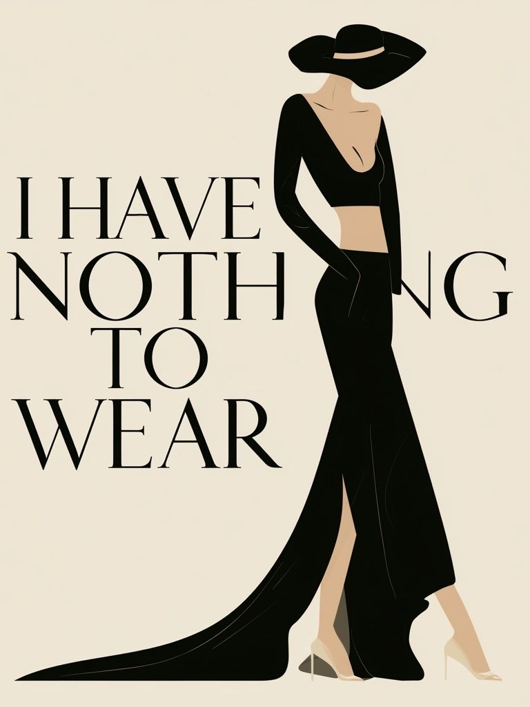 I Have Nothing to Wear Typography Poster. poster — typography art