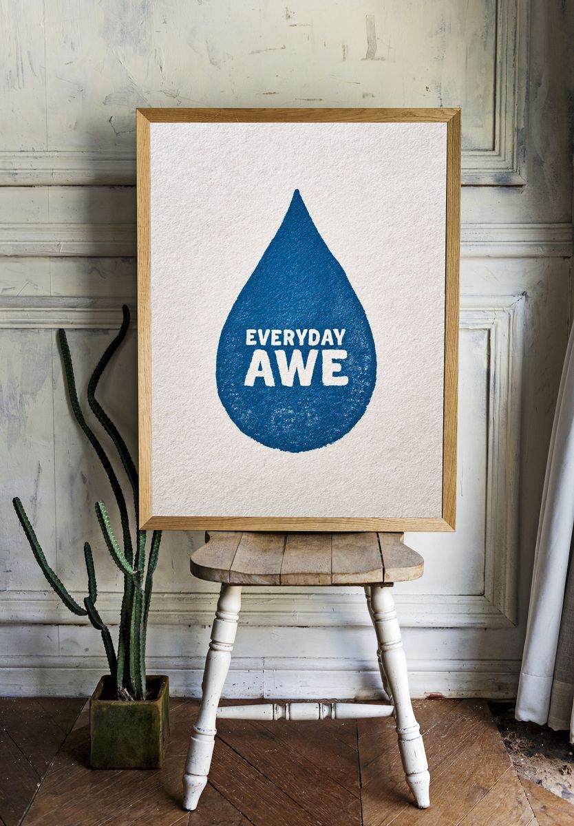 Everyday Awe Typography Poster. — room view 1