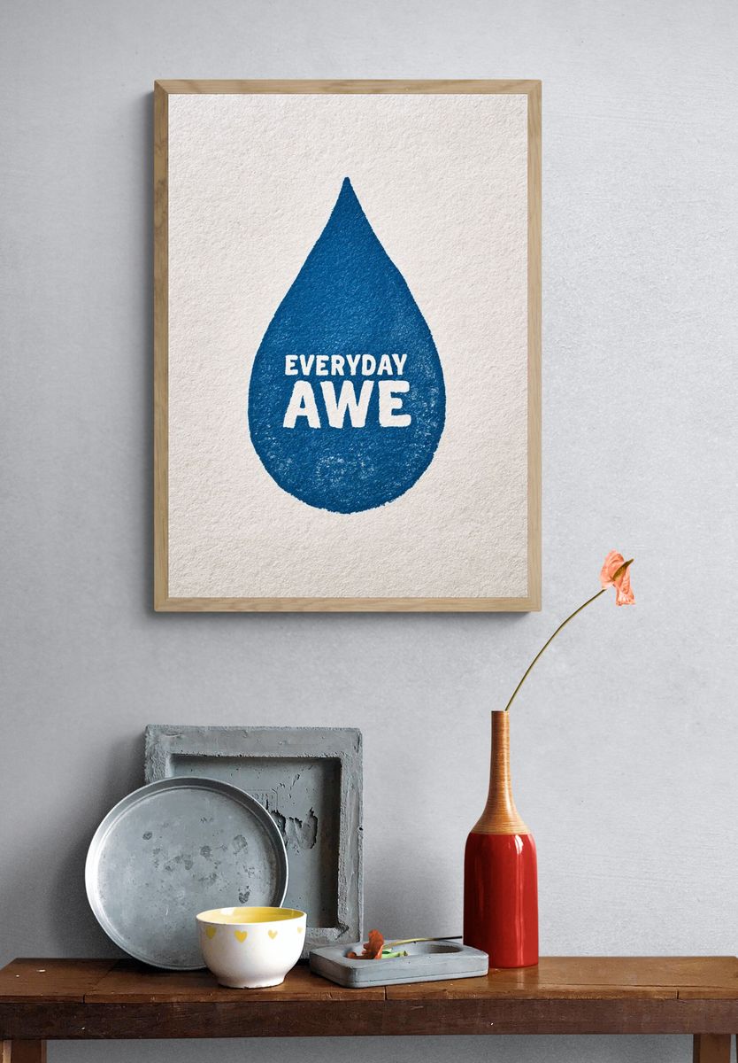 Everyday Awe Typography Poster. — room view 3