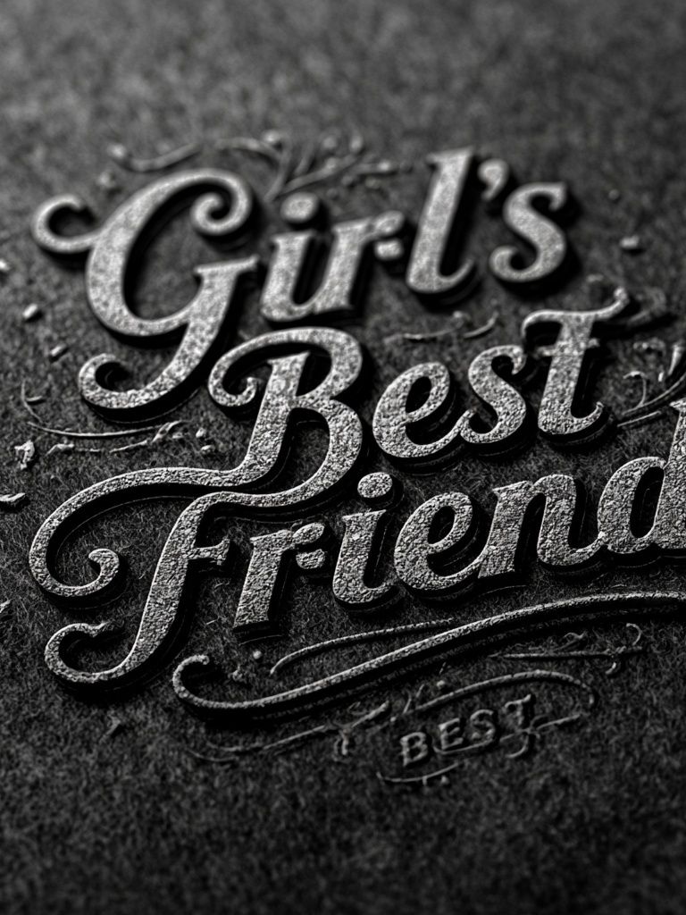 Girls Best Friend Typography Poster. poster detail