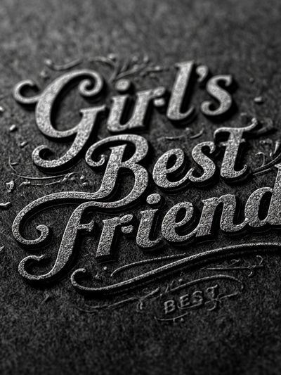 Girls Best Friend Typography Poster. poster