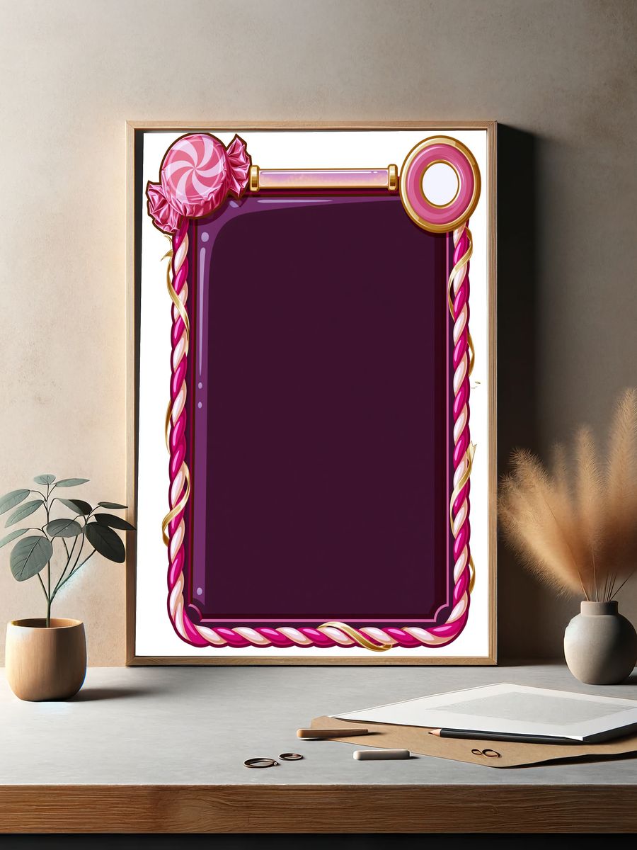 Candy Frame Typography Poster. — room view 2