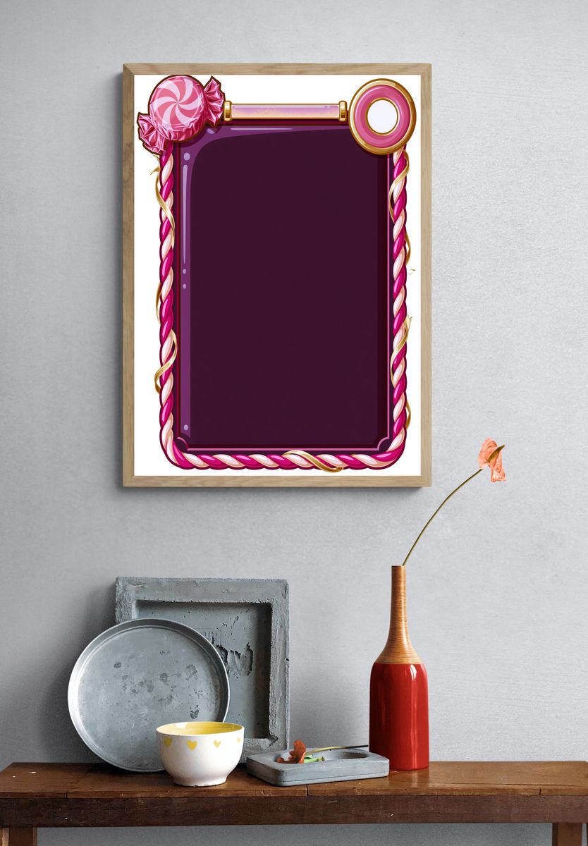 Candy Frame Typography Poster. — room view 3