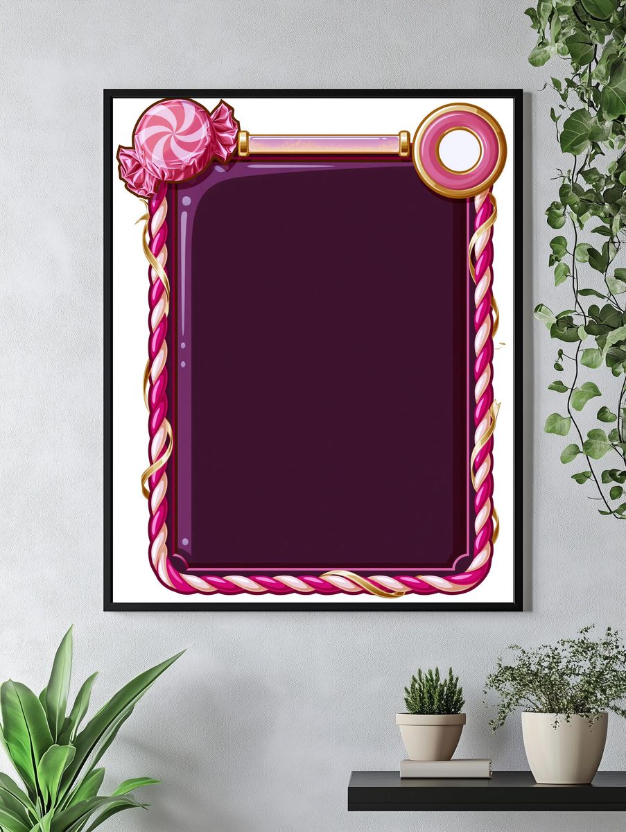 Candy Frame Typography Poster. — room view 4