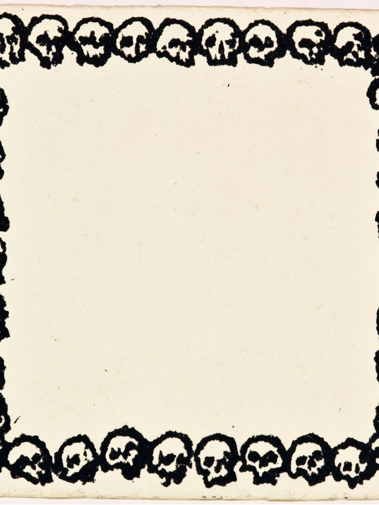 Skull Border Typography Print. poster detail