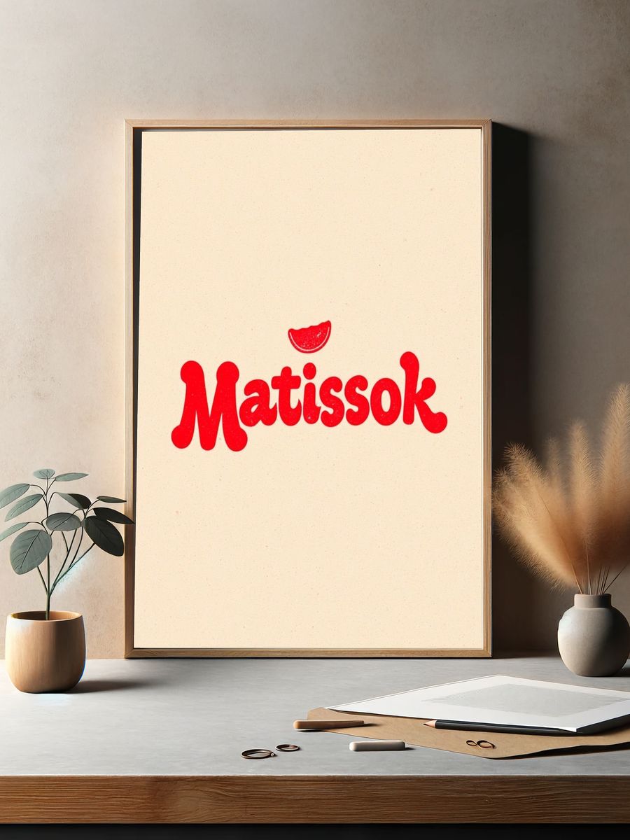 Matisse-Inspired Typography Poster. — room view 2