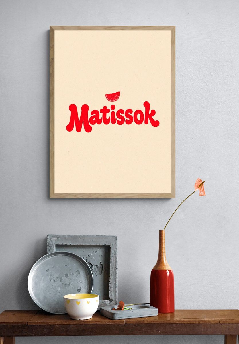 Matisse-Inspired Typography Poster. — room view 3