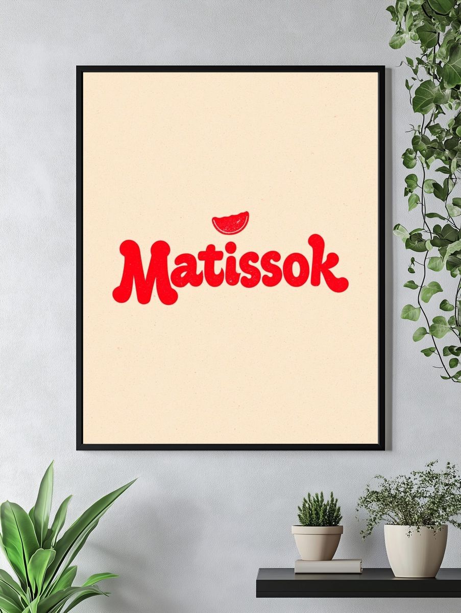 Matisse-Inspired Typography Poster. — room view 4