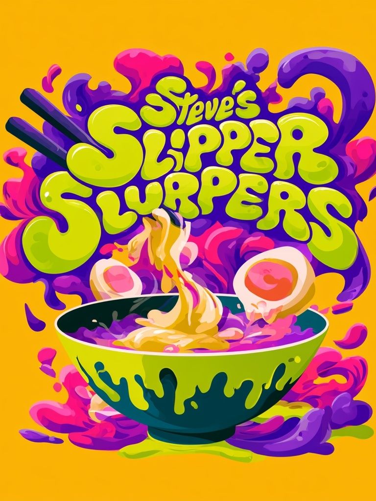 Steve's Slipper Slurpers Typography Poster. poster — typography art