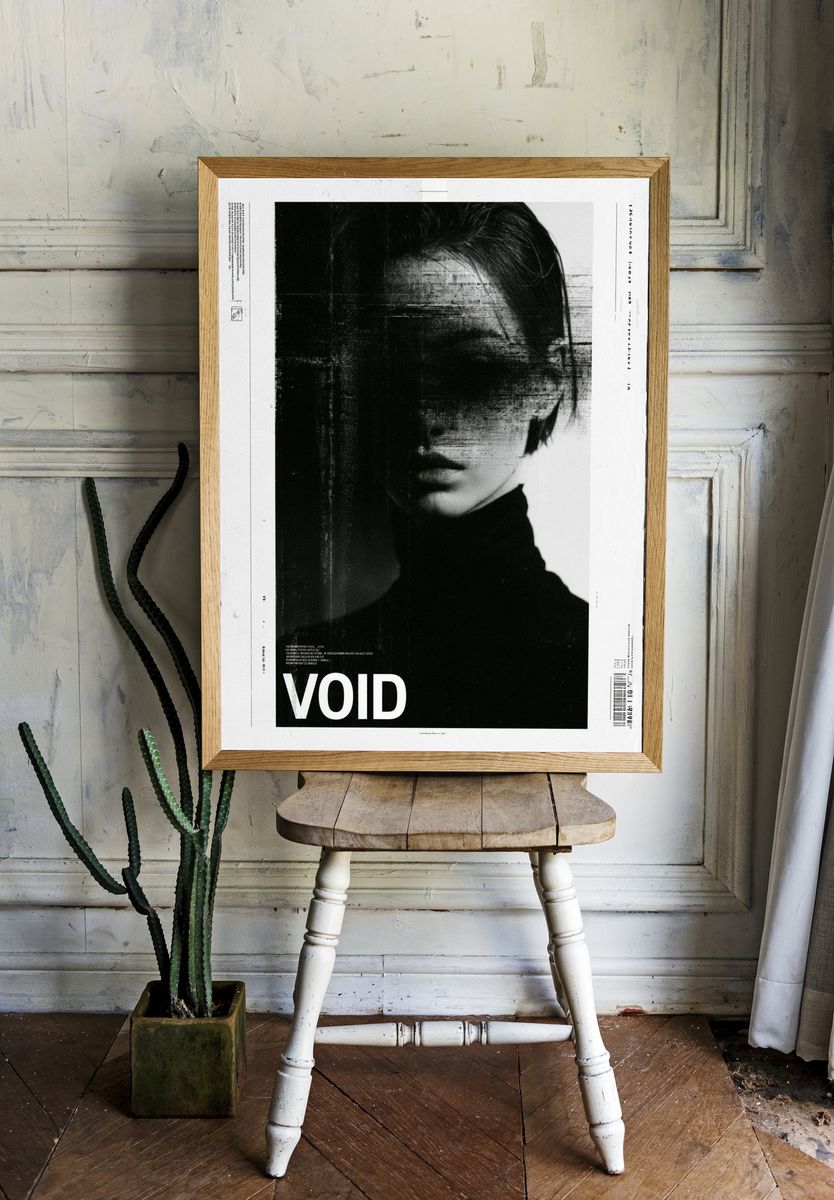 Void Portrait Typography Poster. — room view 1