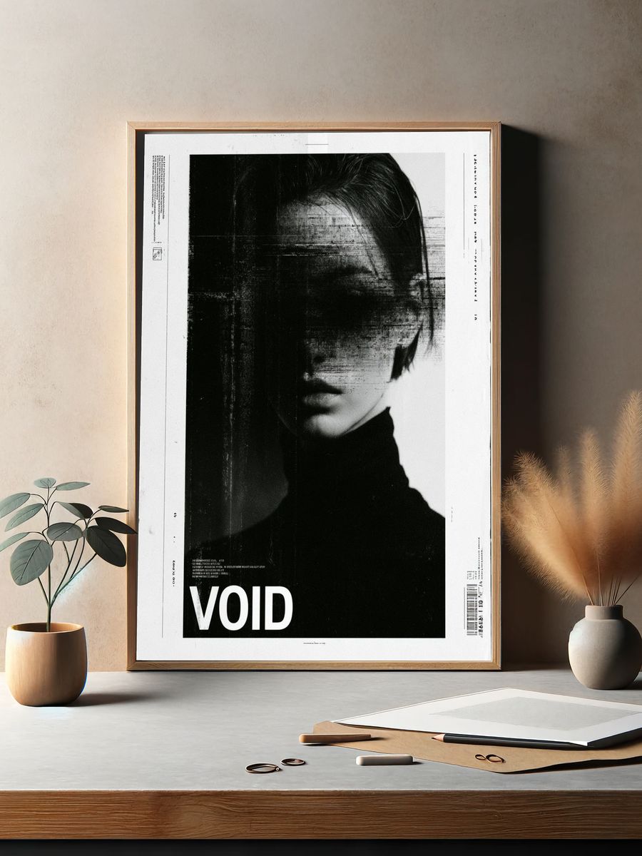 Void Portrait Typography Poster. — room view 2