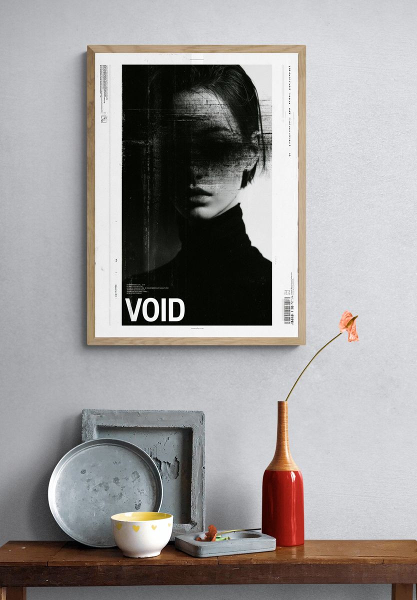Void Portrait Typography Poster. — room view 3