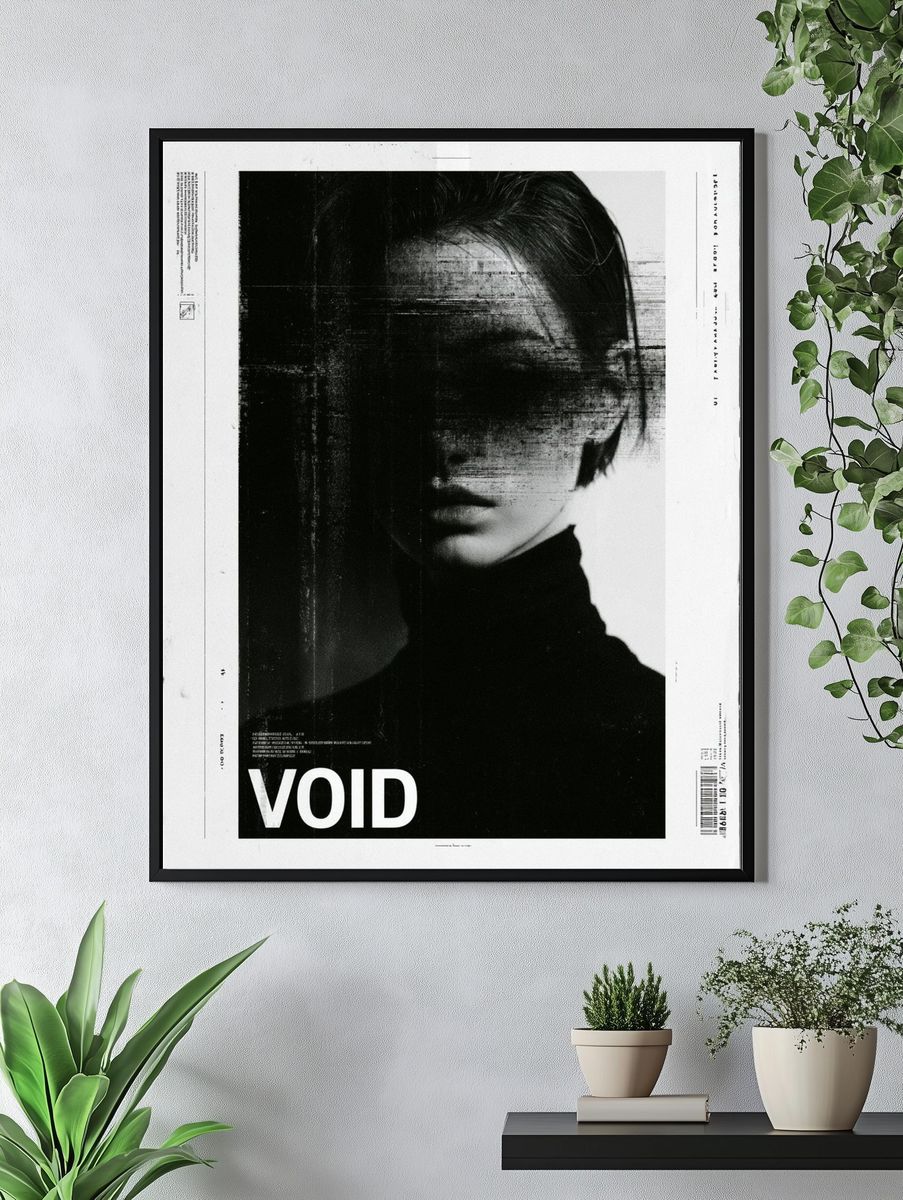 Void Portrait Typography Poster. — room view 4