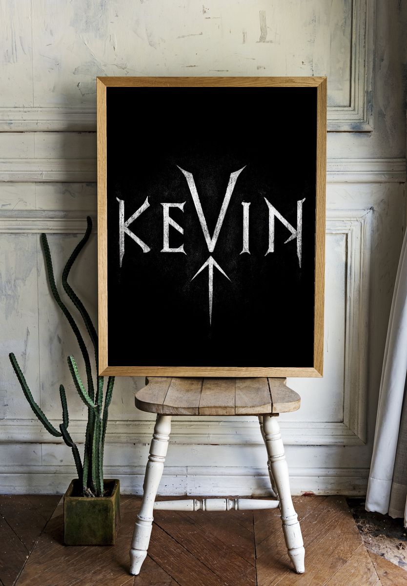 Kevin Typography Poster. room preview