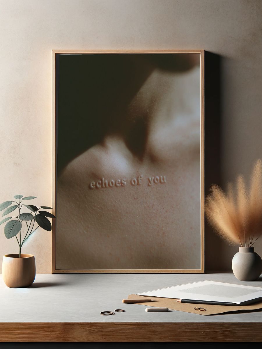 Echoes of You Typography Print. — room view 2