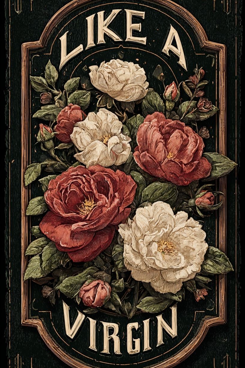 Like a Virgin Floral Typography Poster. poster — typography art