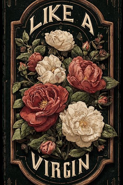 Like a Virgin Floral Typography Poster. poster