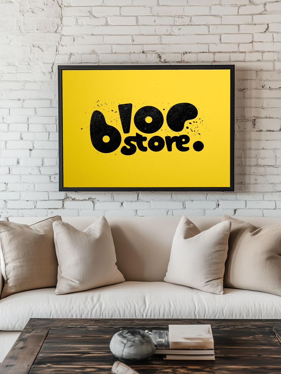 Bloc Store Typography Poster. — room view 1