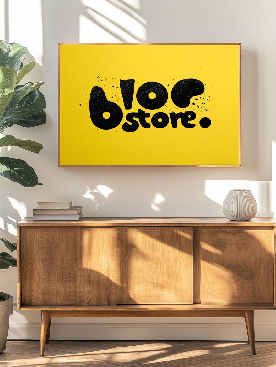 Bloc Store Typography Poster. — room view 3