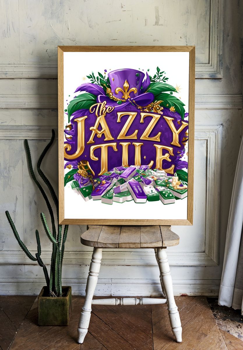 The Jazzy Tile Typography Poster. — room view 1