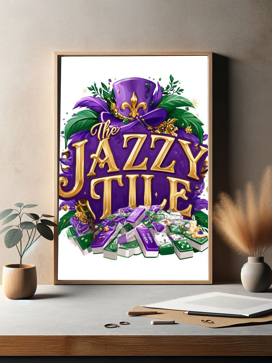 The Jazzy Tile Typography Poster. — room view 2