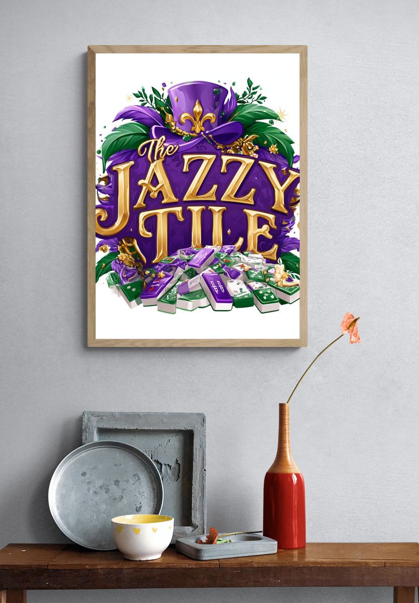 The Jazzy Tile Typography Poster. — room view 3