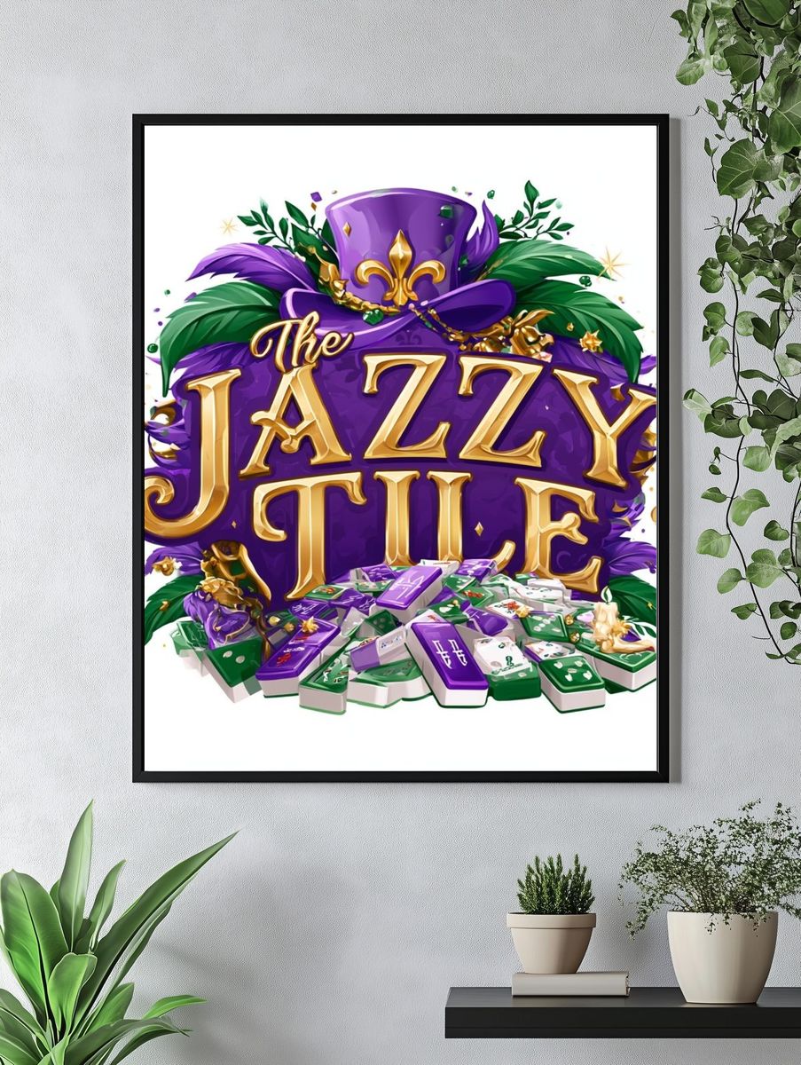 The Jazzy Tile Typography Poster. — room view 4
