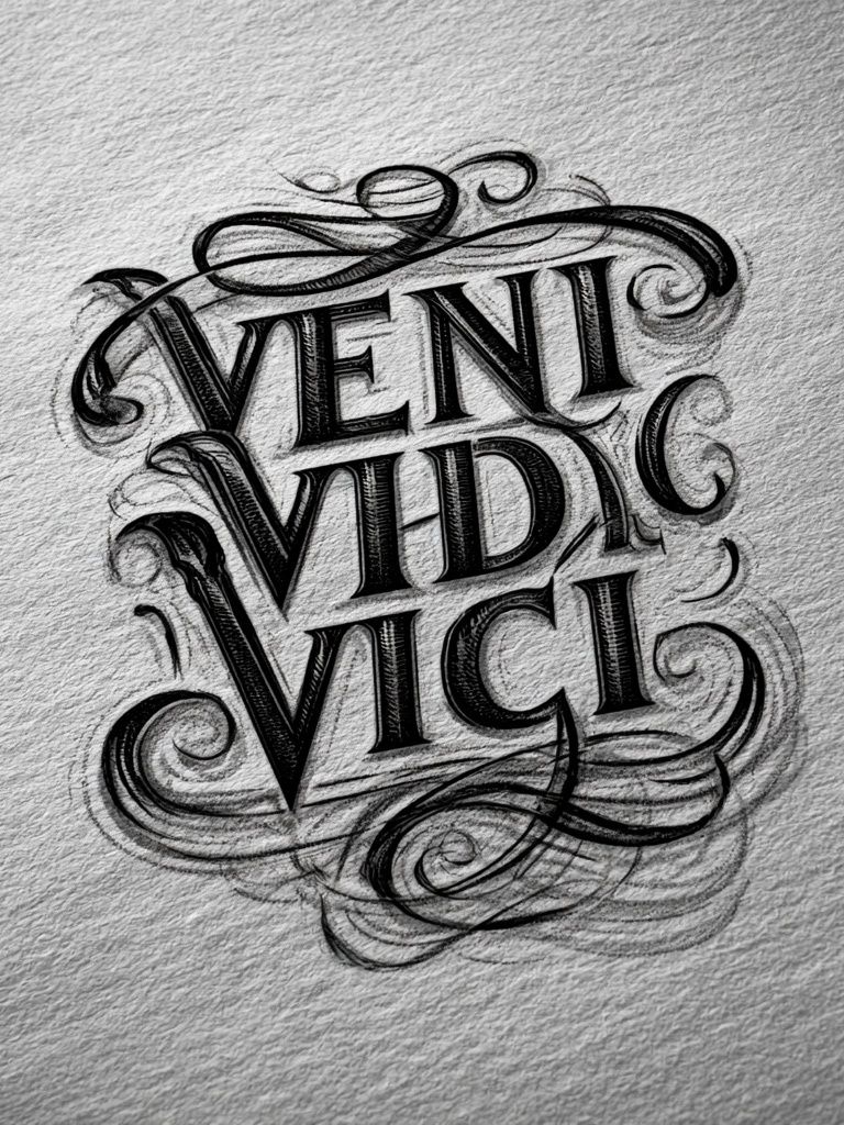 Veni Vidi Vici Typography Poster. poster detail